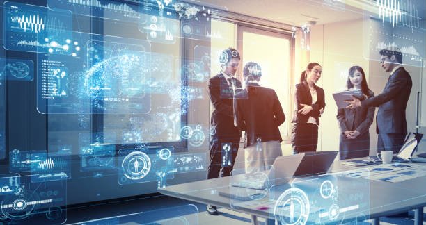 Business and technology concept. Smart office.